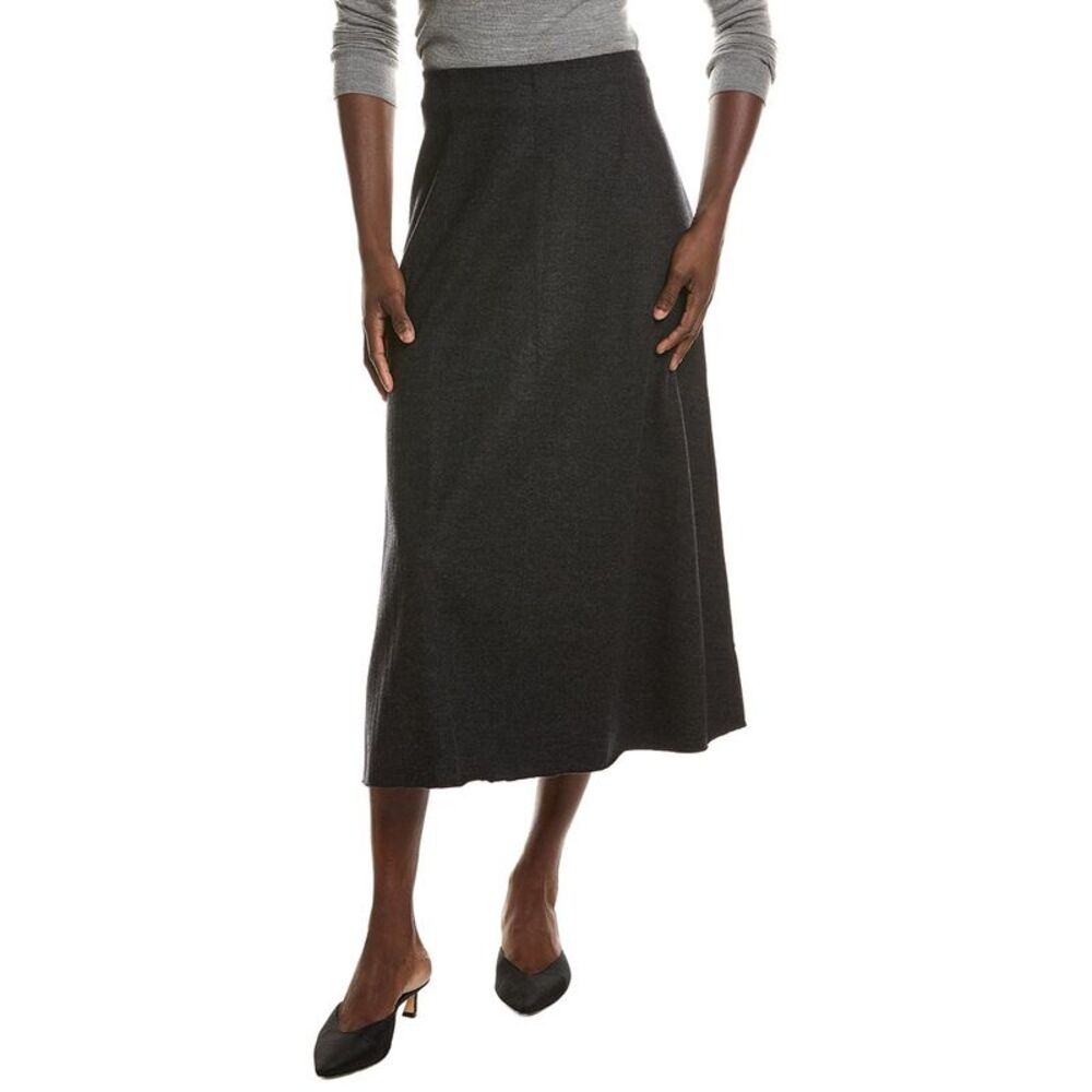 Eileen Fisher Womens Petite Wool Skirt, Gray
